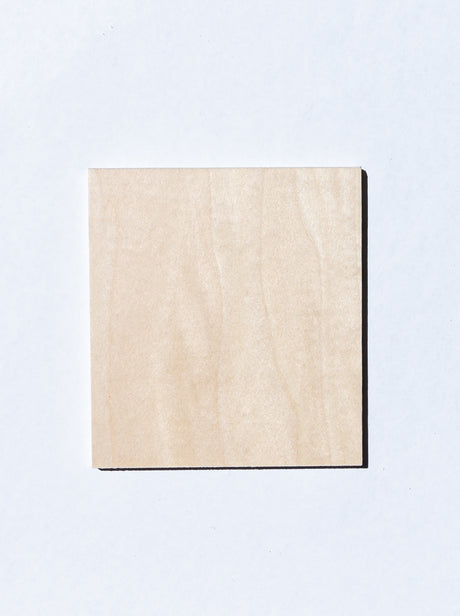 basswood wood sample with natural finish applied