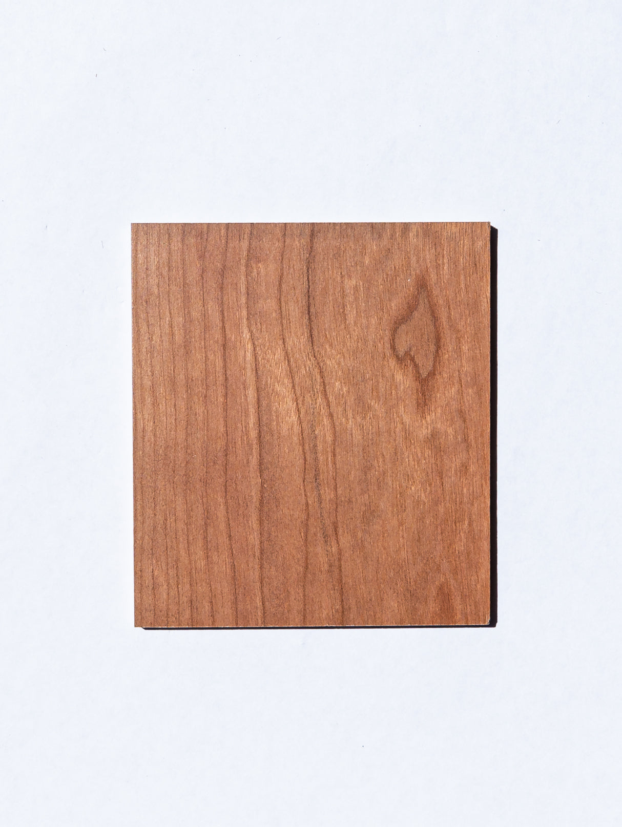 cherry wooden sample with the natural finish applied