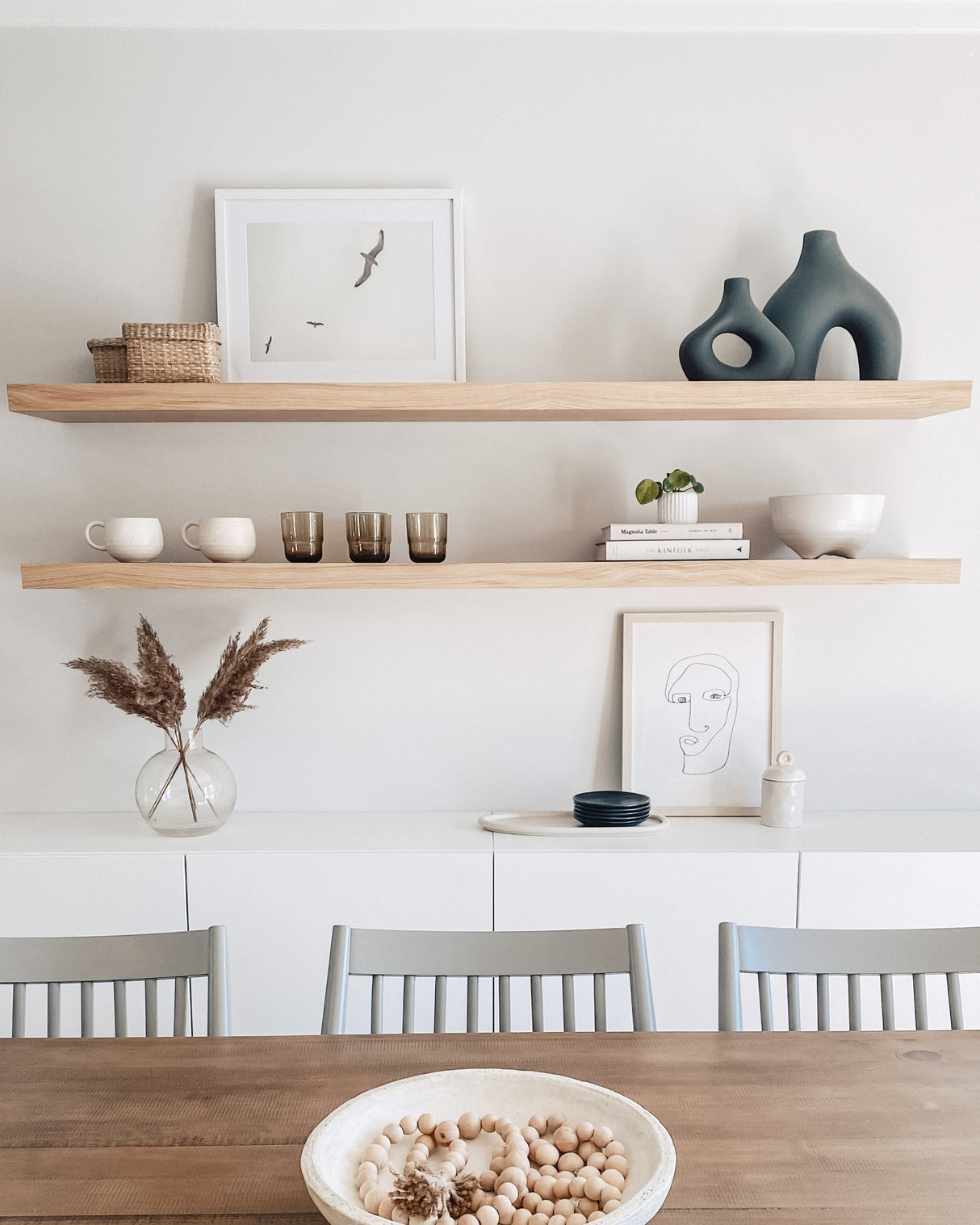 Bestseller White Oak Floating Shelf