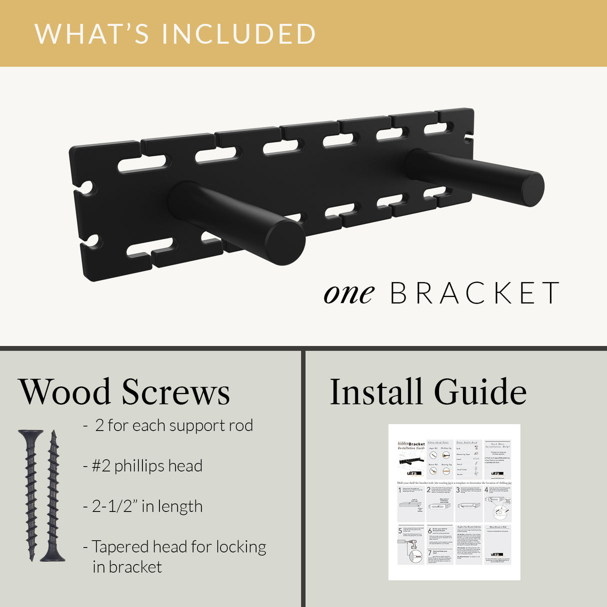 In Stock Studlock Mantel Bracket - Ultra Shelf