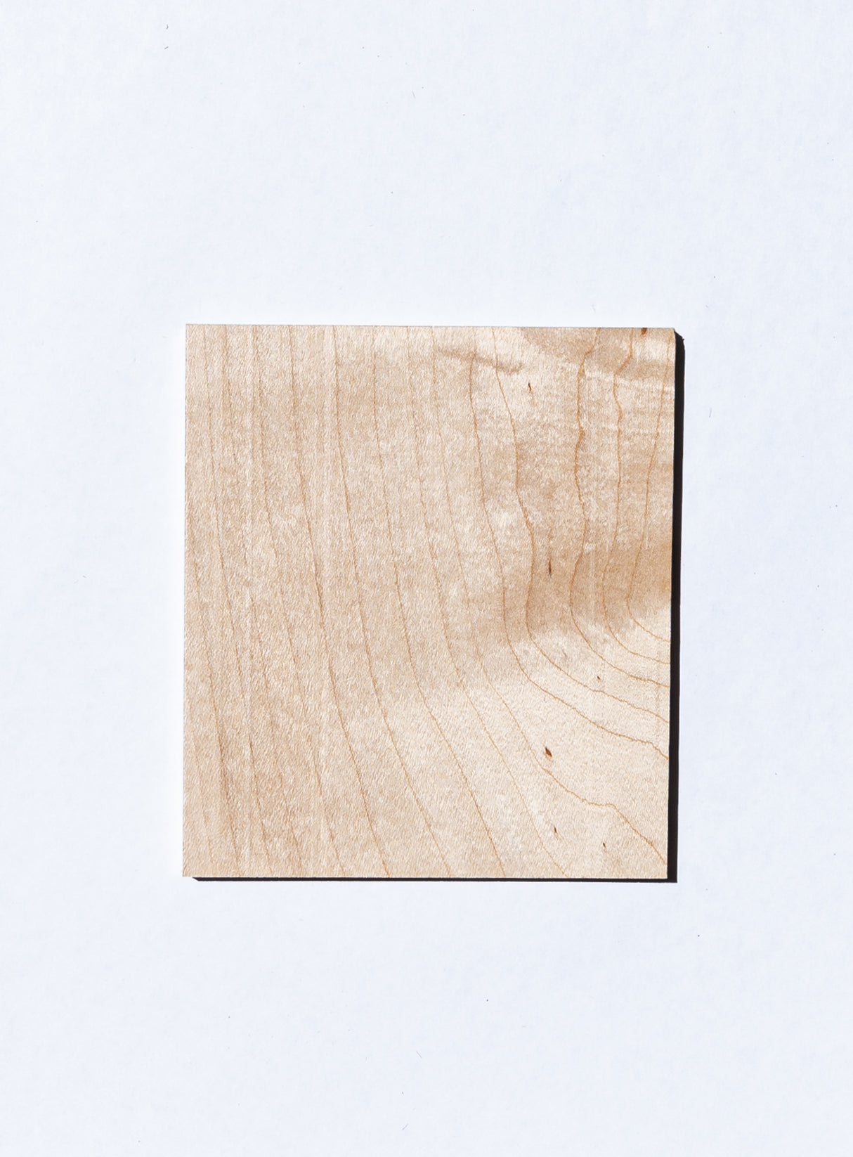 maple wood sample with the natural finish applied