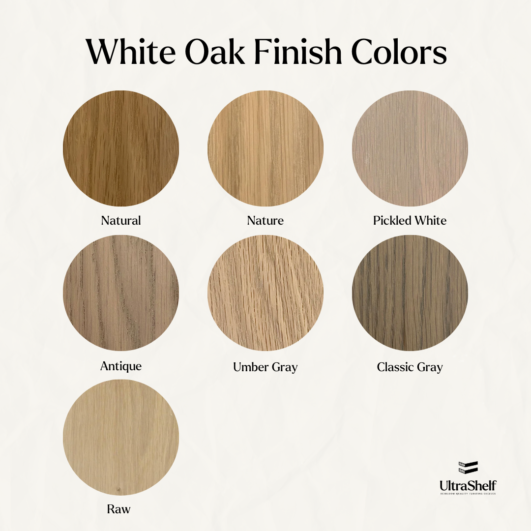 White Oak Floating Shelf