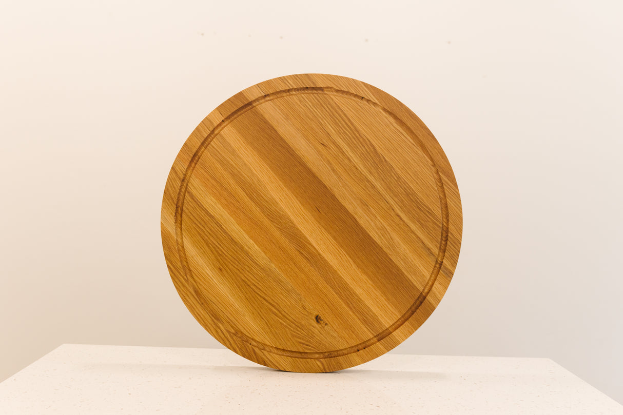 21" Round Solid Wood Cutting Board