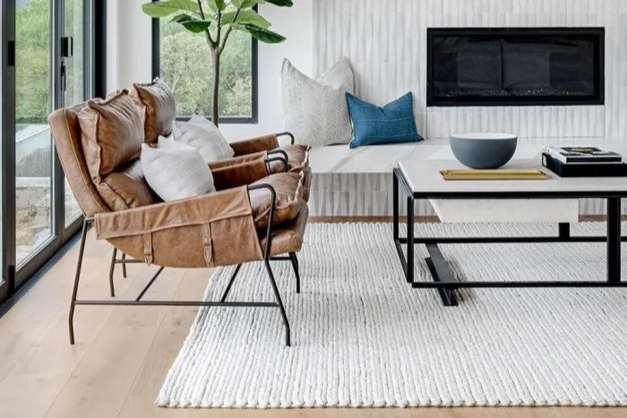 A midcentury modern living room