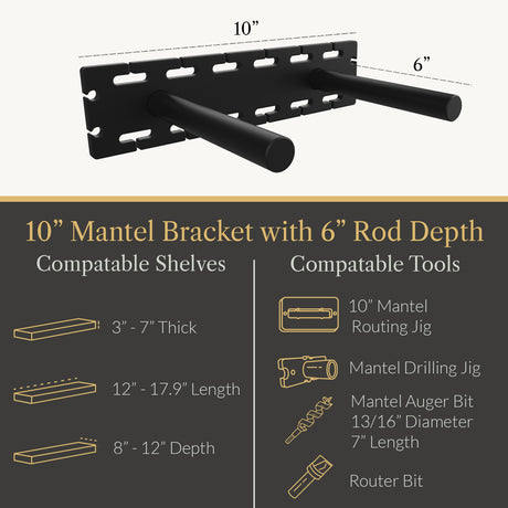 In Stock Studlock Mantel Bracket - Ultra Shelf