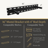 In Stock Studlock Mantel Bracket - Ultra Shelf