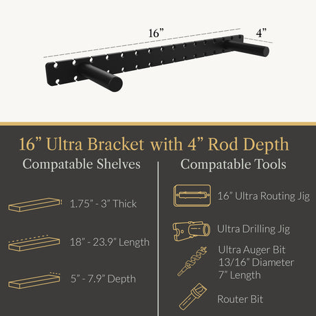 In Stock Studlock Ultra Bracket - Ultra Shelf