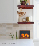 Alder Floating Shelf - Espresso Finish - Ultra Shelf