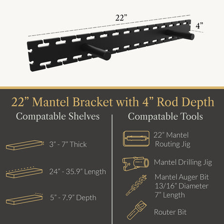 In Stock Studlock Mantel Bracket - Ultra Shelf