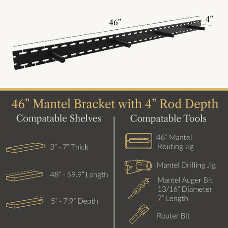 In Stock Studlock Mantel Bracket - Ultra Shelf