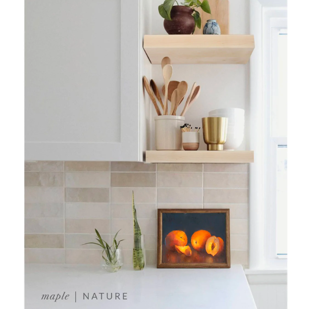 Maple Floating Shelf - Natural Finish - Ultra Shelf