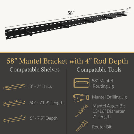 In Stock Studlock Mantel Bracket - Ultra Shelf