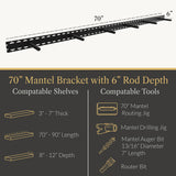 In Stock Studlock Mantel Bracket - Ultra Shelf