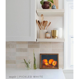 Maple Floating Shelf - Pickled White Finish - Ultra Shelf