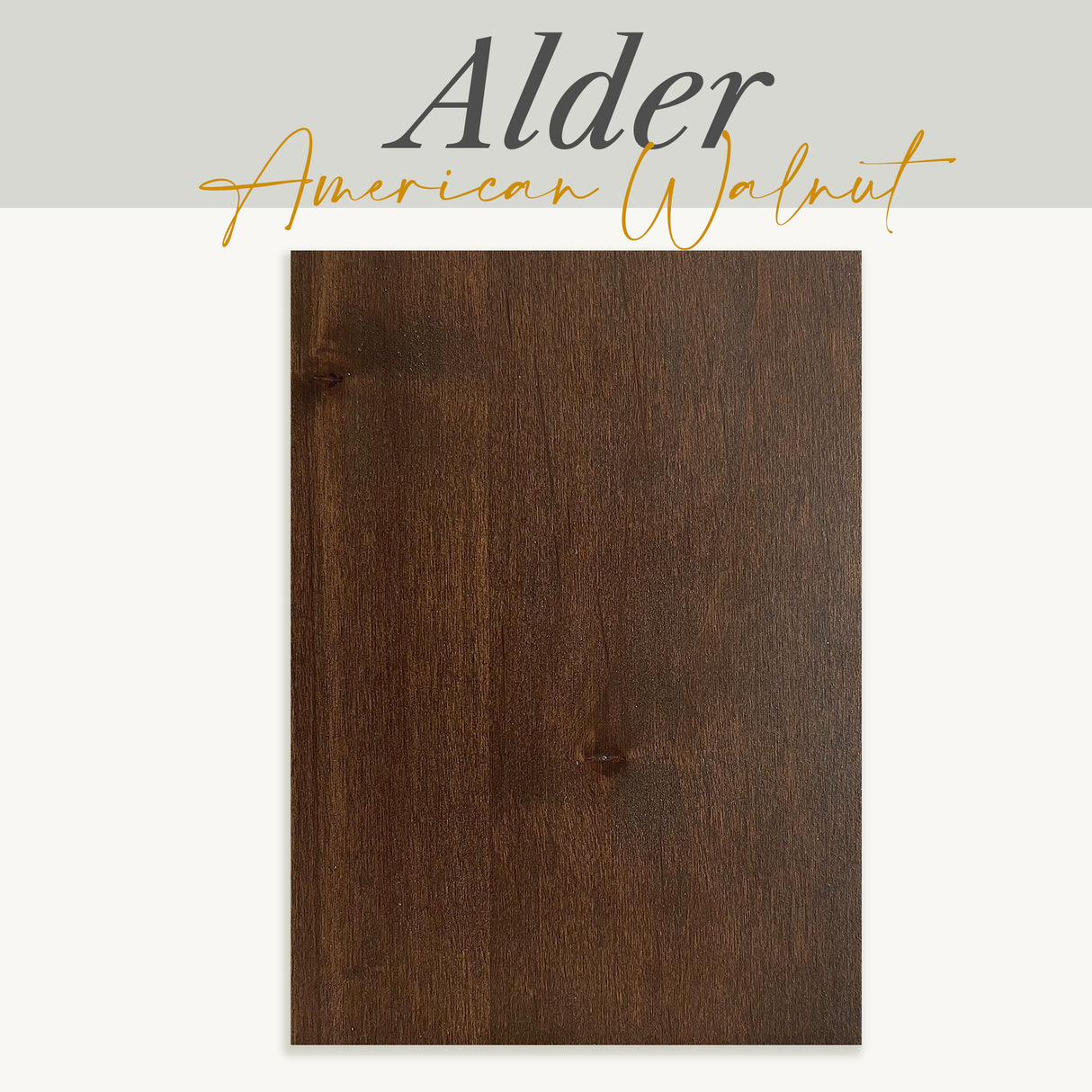 Alder Samples - American Walnut- Ultra Shelf
