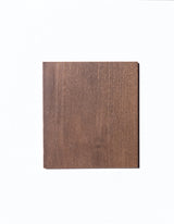 alder wood sample with American walnut finish applied