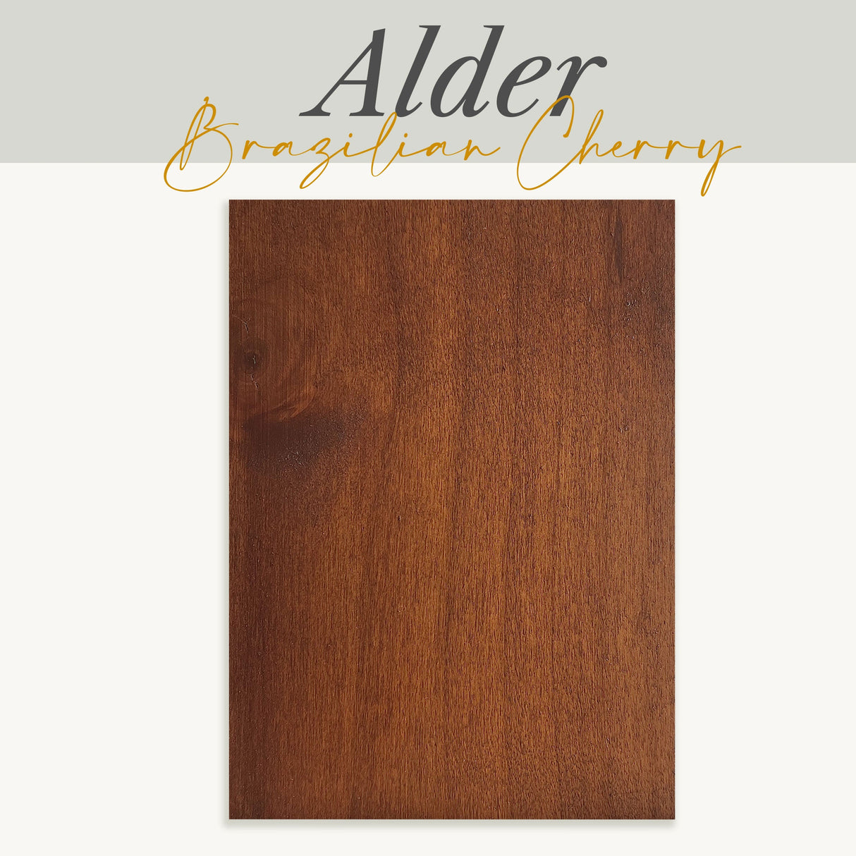 Alder Brazilian Cherry Finish Sample