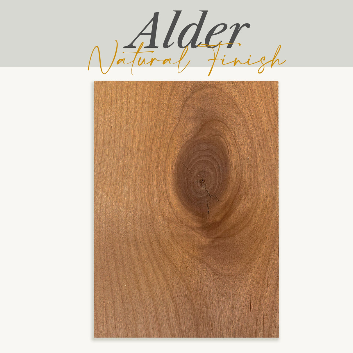 Alder Natural Finish Sample