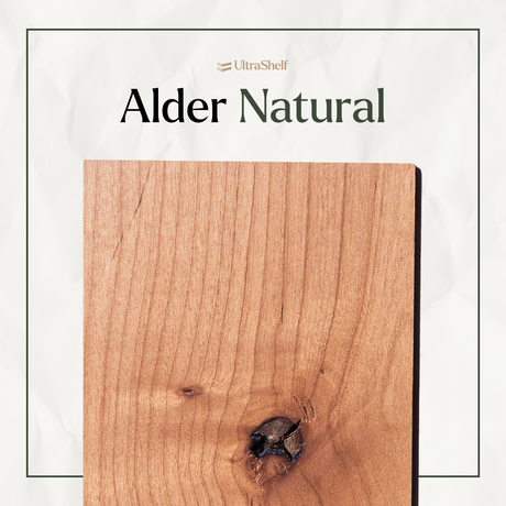 alder wood sample with natural finish