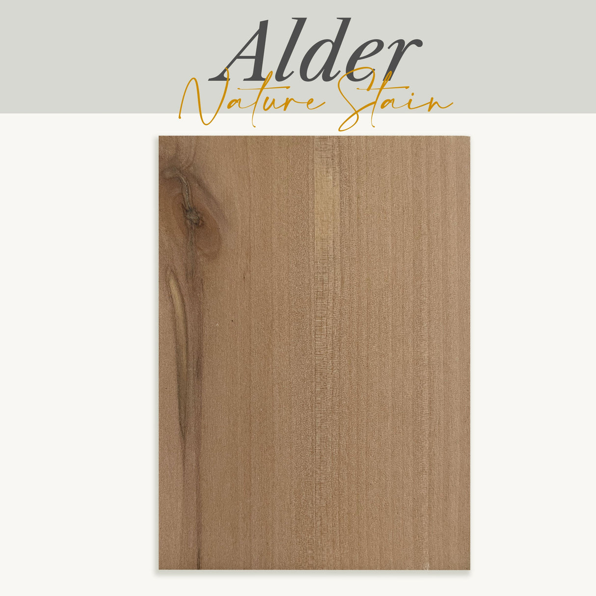 Alder Nature Finish Sample