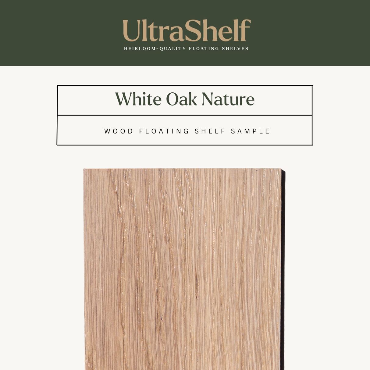 White Oak Floating Shelf