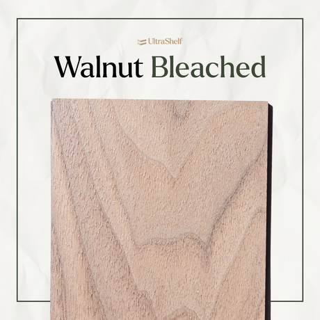 walnut wood sample with the bleached finish applied