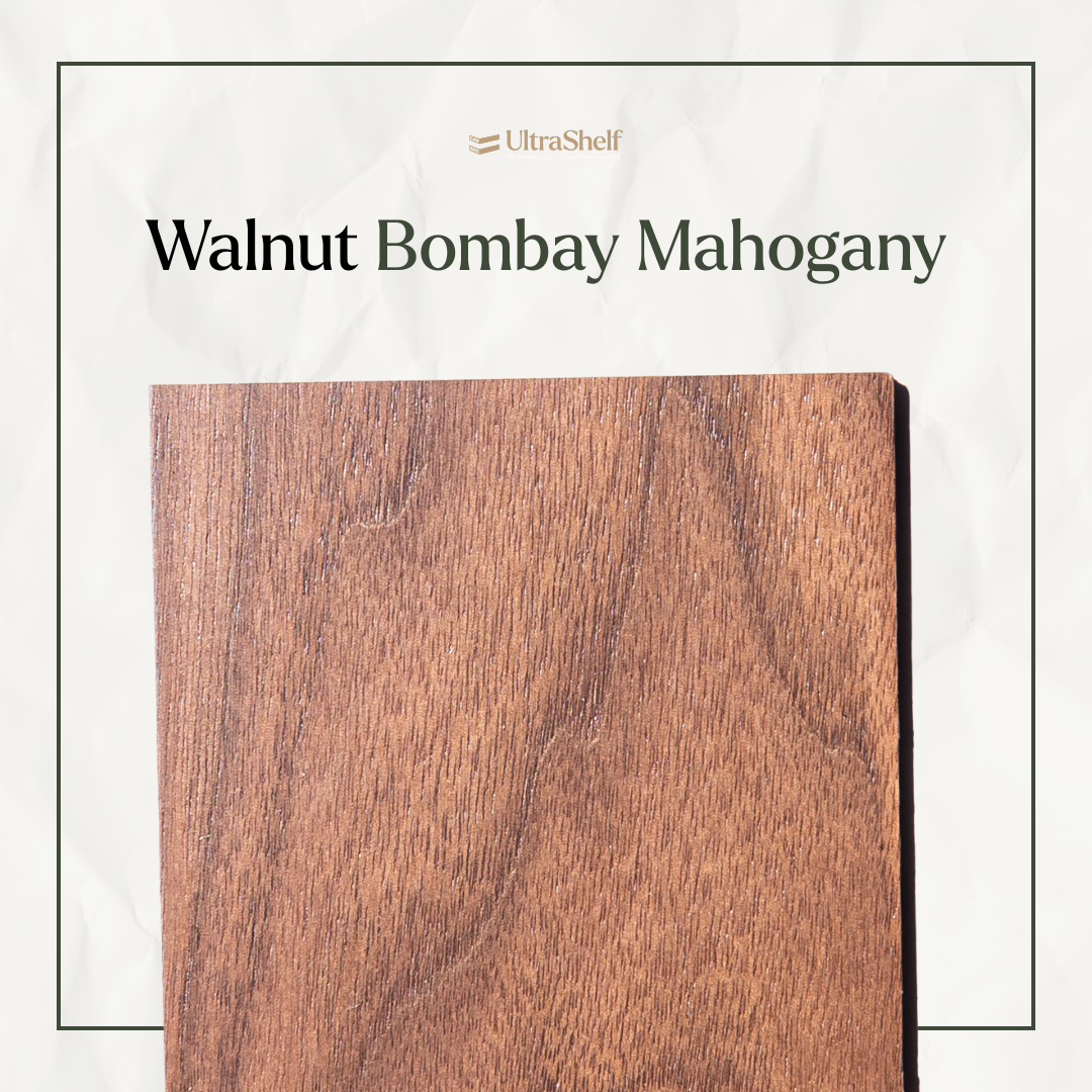 walnut wood sample with the bombay mahogany finish applied
