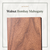 walnut wood sample with the bombay mahogany finish applied