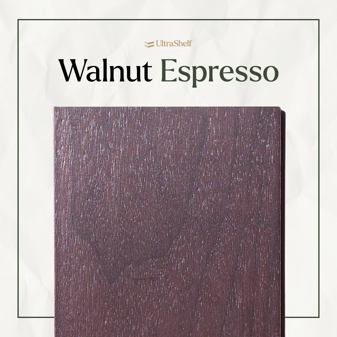 walnut wood sample with the espresso finish applied