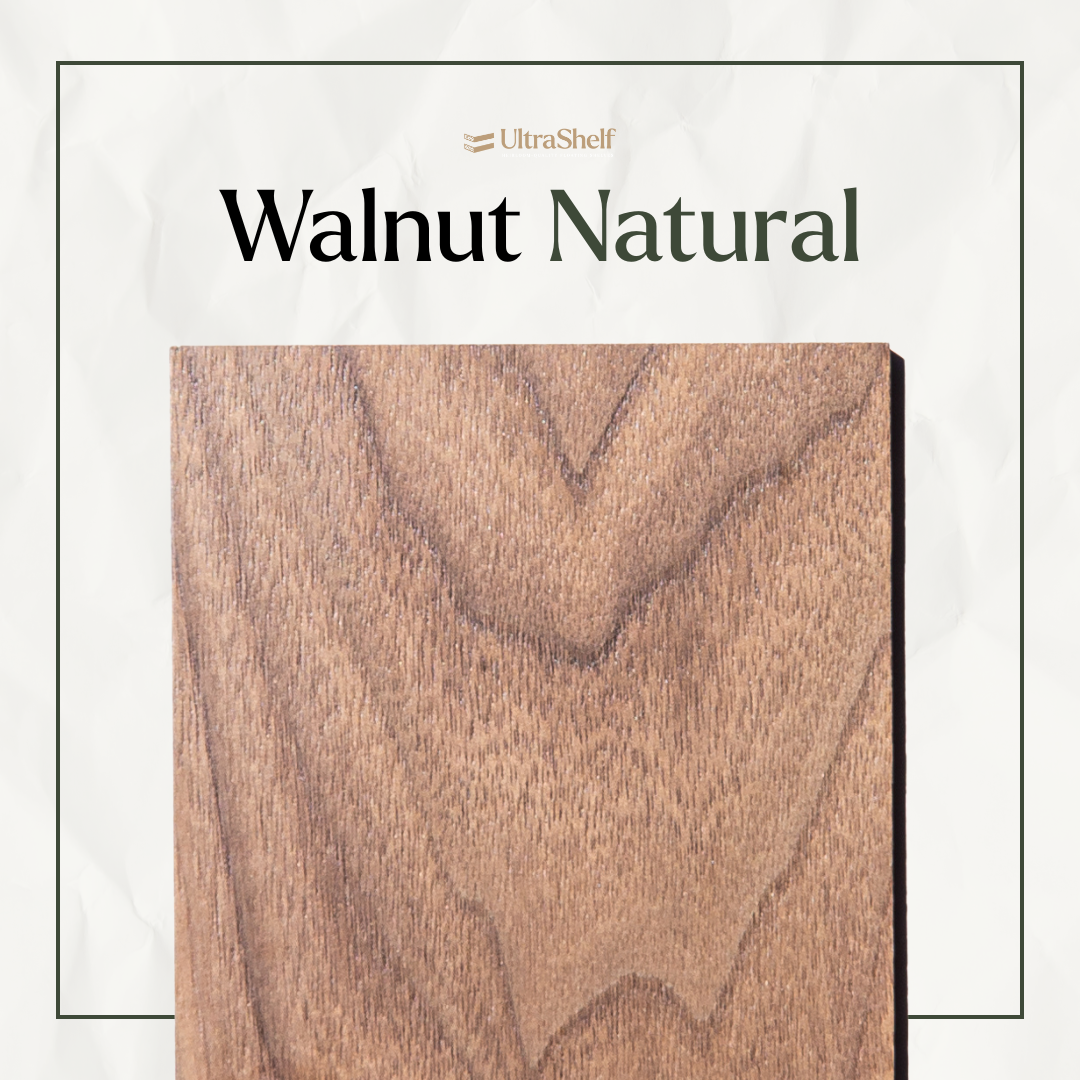 walnut wood sample with the natural finish applied