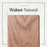 walnut wood sample with the natural finish applied