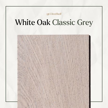 white oak wood sample with the classic grey finish applied