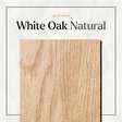 white oak wood sample with the natural finish applied