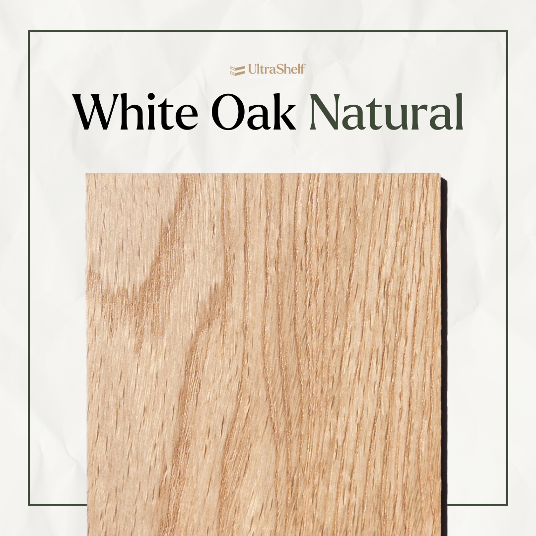 white oak wood sample with the natural finish applied