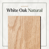 white oak wood sample with the natural finish applied