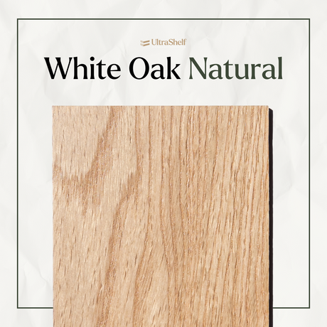 white oak wood sample with the natural finish applied