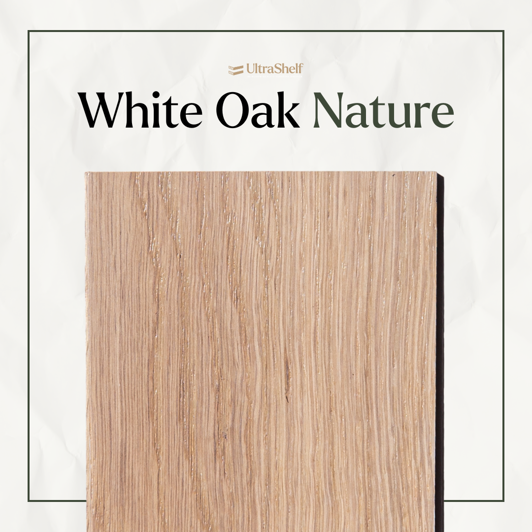 white oak wood sample with the nature finish applied
