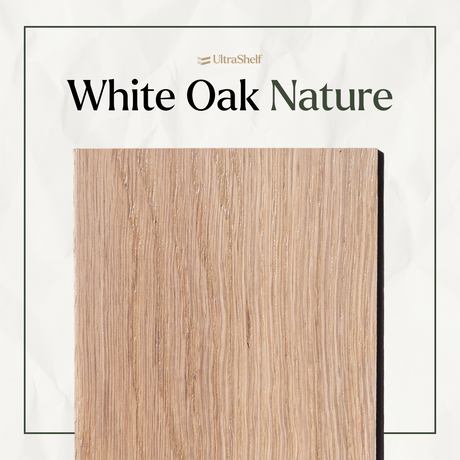white oak wood sample with the nature finish applied