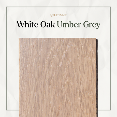 white oak wood sample with the umber grey finish applied