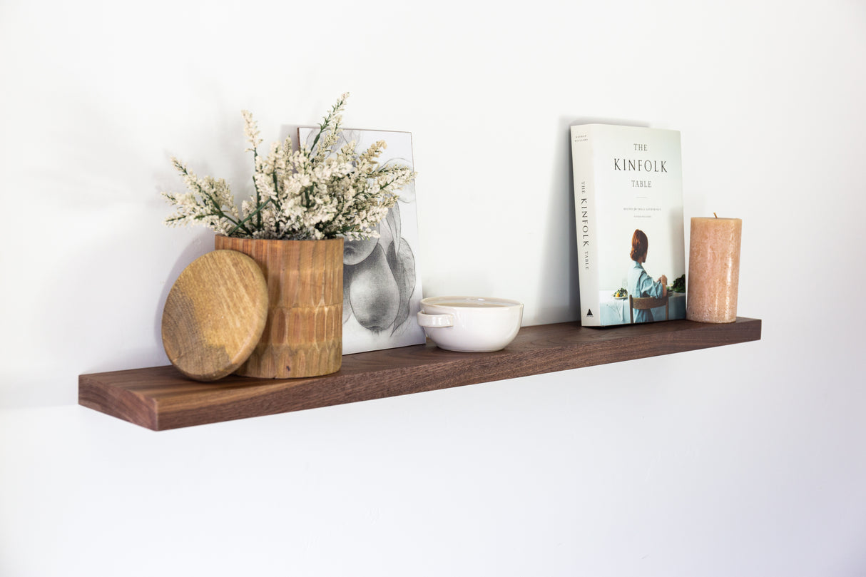 Ready-Made Ultra Thin Walnut Floating Shelf - Ultra Shelf