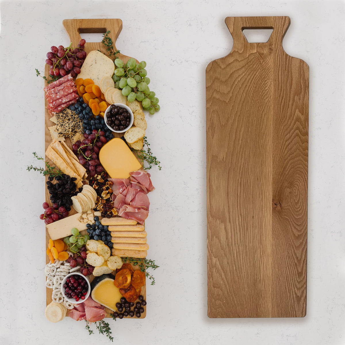 White Oak Charcuterie Board, Large Serving Board, Cheese Board - Ultra Shelf