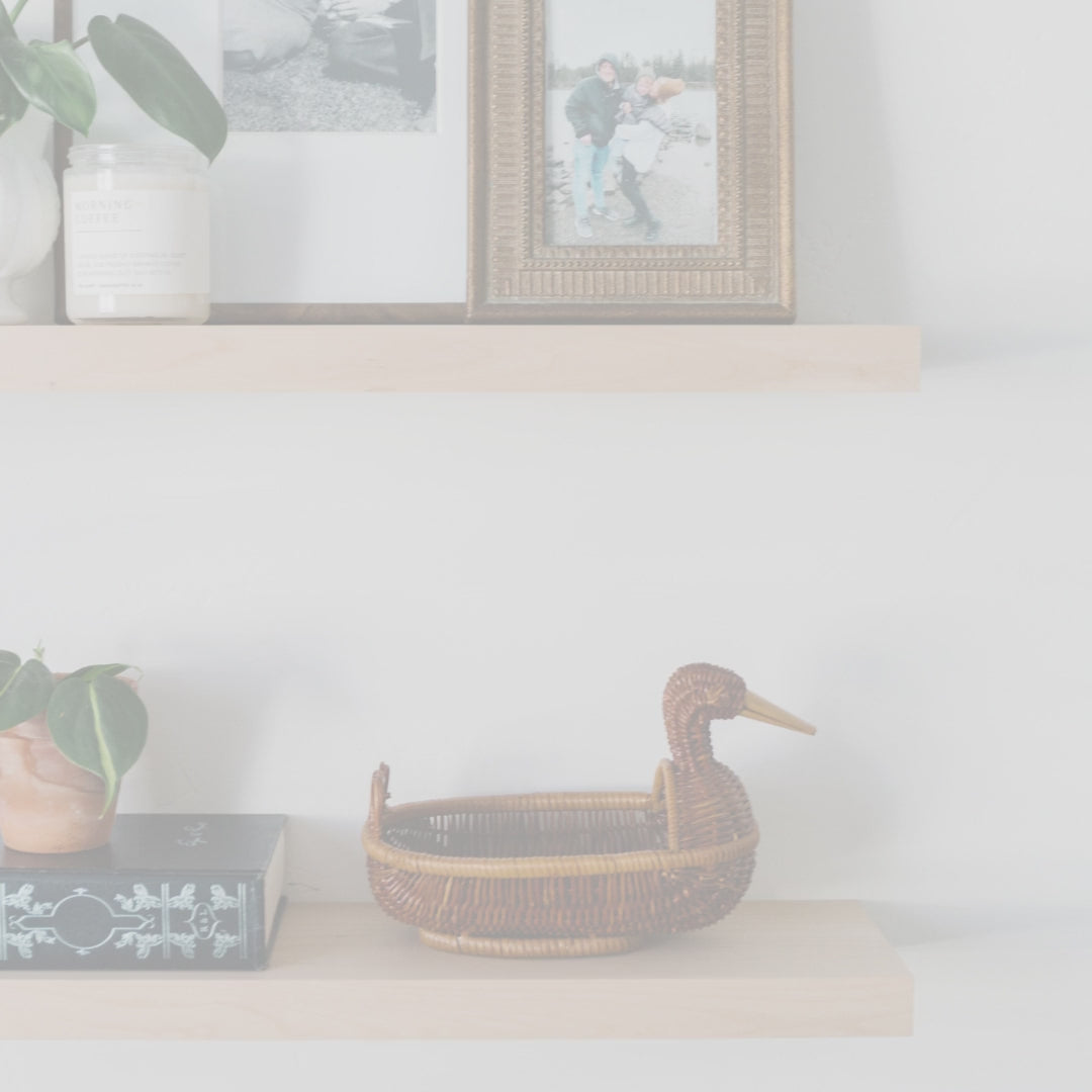 Ultra-Thin Maple Floating Shelf with Natural Finish