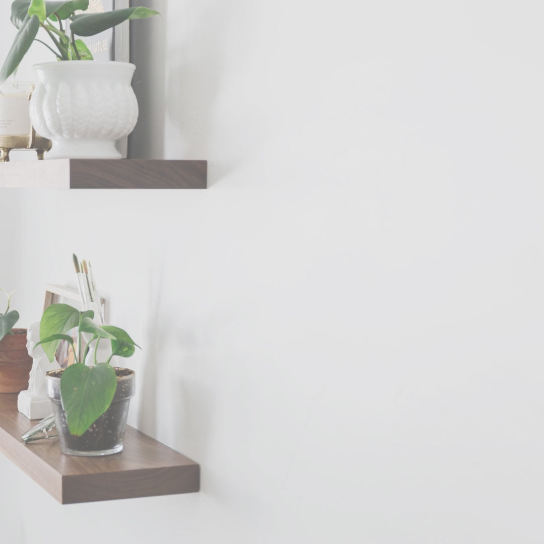 Minimalist Walnut Floating Shelf with Natural Finish